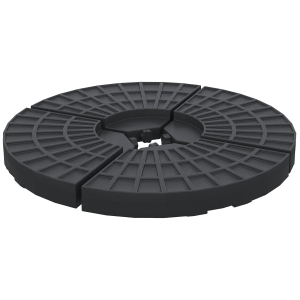Outsunny Conjunto de Pesos para Base de Chapéu de Sol de 4 Peças Preenchível com 52 Litros de Água 60 kg de Areia ou 70 kg Ambos Preto