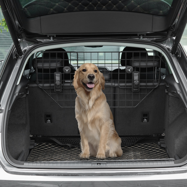 PawHut Grade de Segurança de Carro para Cães Universal Grade de Segurança para Cães com Largura Ajustável 90-120x40,5cm Preto - Image 2