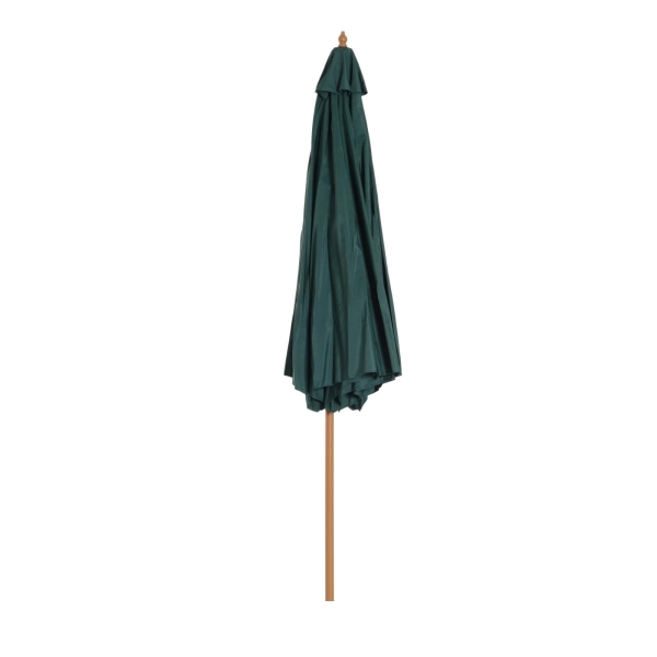 Outsunny Chapéu de Sol Ø300x250cm Chapéu de Sol com Mastro de Madeira com 8 Hastes Sistema de Polia com Fixação Verde - Image 7
