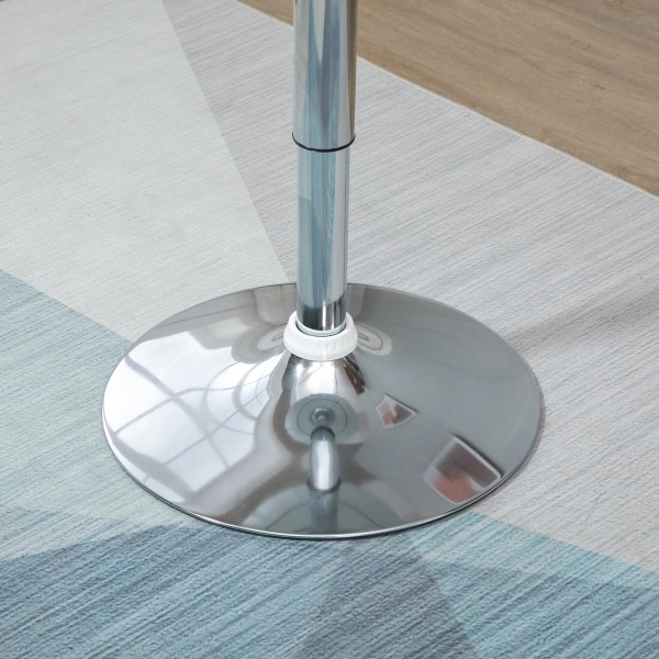 HOMCOM Mesa de Bar com Altura Regulável Giratória 360° com Base Redonda Mesa Alta de Aço Moderna para Cozinha Sala de Jantar Cafeteria 61x61x76-97cm Branco - Image 8