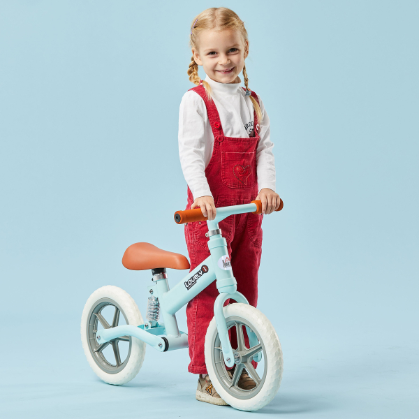 HOMCOM Bicicleta sem Pedais para Crianças entre 2-5 Anos com Assento Ajustável Rodas Antiderrapantes 85x36x54cm Azul - Image 2