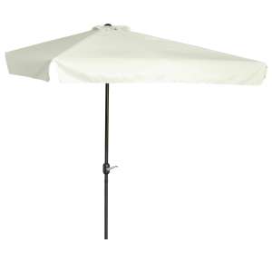 Outsunny Chapéu de Sol Retangular 230x130x249 cm Chapéu de Sol de Parede com Manivela Proteção UV para Varanda Jardim Creme