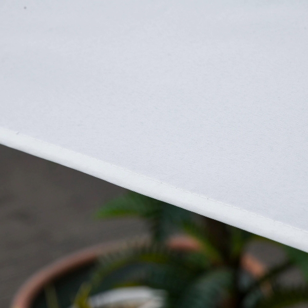 Outsunny Meia chapéu de sol 230x130x245 cm chapéu de sol para Parede Jardim com Manivela e Vara Metálica Ø38 mm Terraço Varanda Creme - Image 7