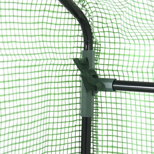 Outsunny Estufa de Jardim 140x70x190cm Estufa com 4 Prateleiras Porta Enrolável Cobertura de PE 140g/m² e Estrutura de Aço para Cultivos de Plantas Flores Verde - Image 9
