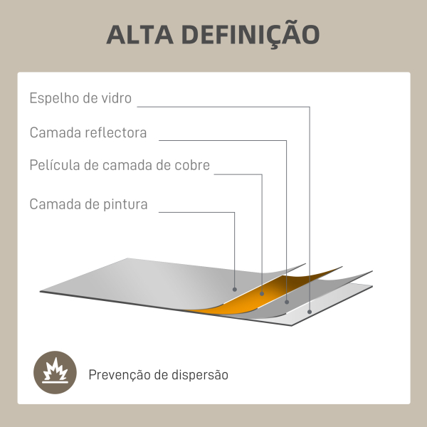 HOMCOM Espelho de Parede Retangular 90x60 cm com Moldura de Metal Espelho Decorativo para Sala Quarto Entrada Preto - Image 6