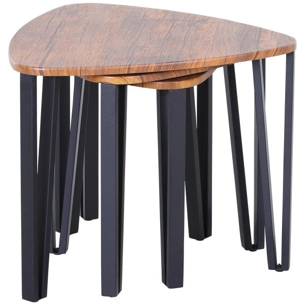 HOMCOM Conjunto de 3 Mesas de Café Nido Mesa de Café Moderna Mesa Auxiliar Mesas de Café para sala de estar 56x54.2x45.4 cm - Image 7