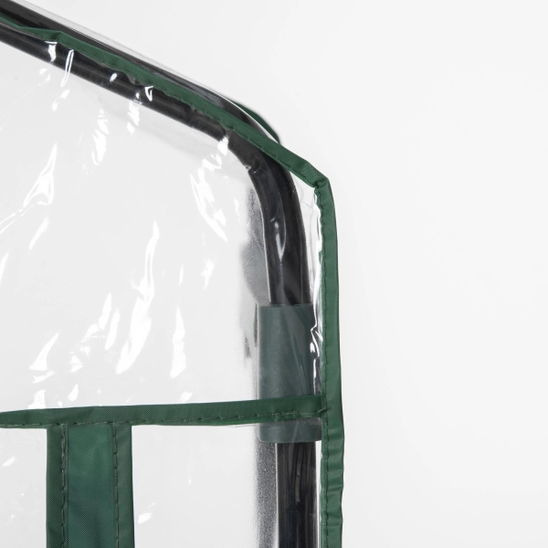 Outsunny Estufa de Jardim Vertical 69x49x193cm com 5 Prateleiras Estufa para Plantas e Cultivos com Cobertura Transparente e Verde de PVC e Aço Preto - Image 4