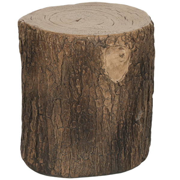 Outsunny Banco de Jardim Decorativo em Forma de Cepo de Árvore Uso Multifuncional Estável e Resistente Banco para Exterior Ø38x42 cm Madeira