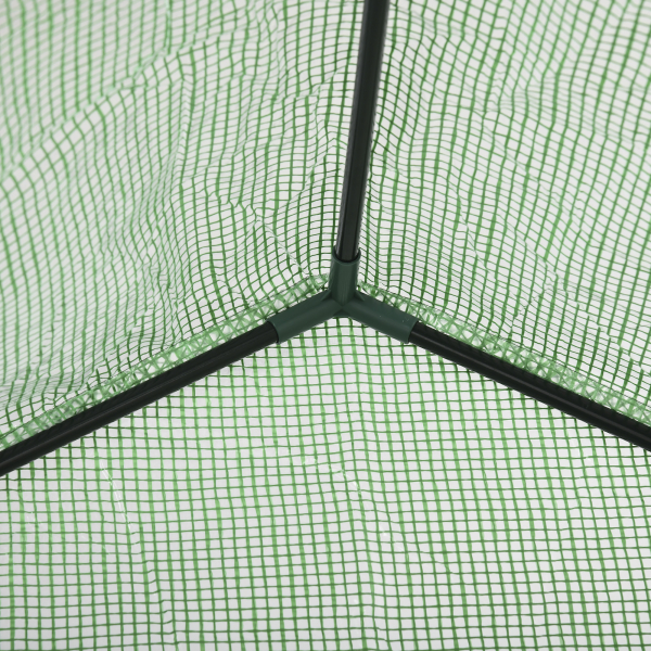 Outsunny Estufa de Jardim 140x70x190cm Estufa com 4 Prateleiras Porta Enrolável Cobertura de PE 140g/m² e Estrutura de Aço para Cultivos de Plantas Flores Verde - Image 8
