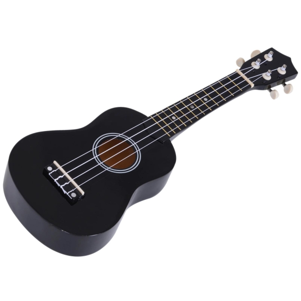 HOMCOM Ukelele de 21 Polegada para Iniciantes com Cordas de Nylon 53X17,5X6,2 cm Preto - Image 4