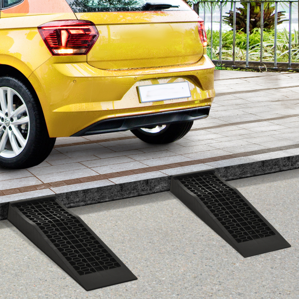 HOMCOM Conjunto de 2 Rampas para Automóvel Carga até 3000 kg Rampa para Carros SUVs e Carrinhas Pequenas 70x19,5 cm Preto - Image 7