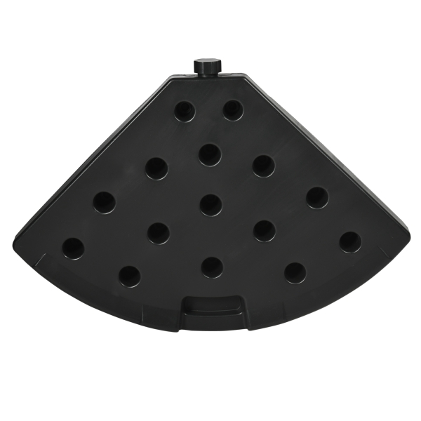 Outsunny Base para Chapéu de Sol de 4 Peças Recarregável com Areia 68 kg ou Água 52 kg para Jardim Pátio ou Terraço Preto - Image 9