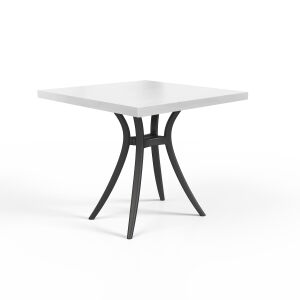 Pack de 6 mesas classic 60x60, Tampo Melamina 38mm - Estrutura Antracite Mr