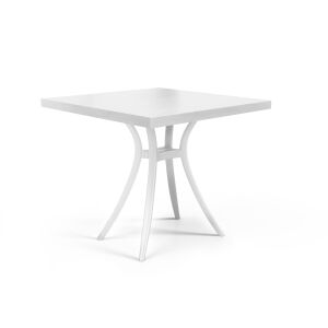 Pack de 6 mesas classic 60x60, Tampo Melamina 38mm -  Estrutura Branca