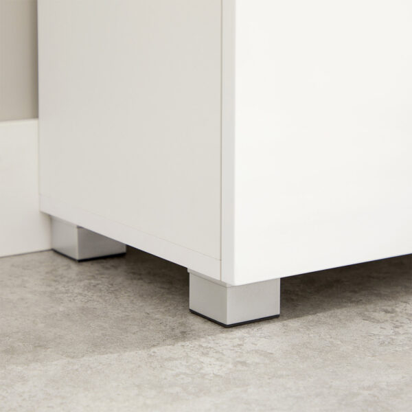 Aparador de casa de banho com 2 portas e prateleira ajustável | VASAGLE | 60 x 30 x 80 cm | branco | BBK140W01. - Image 7