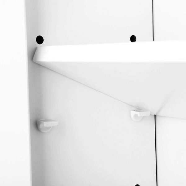 Armário de parede para casa de banho com prateleira ajustável. | VASAGLE | 60 x 20 x 70 cm | Branco | BBC27WT. - Image 6