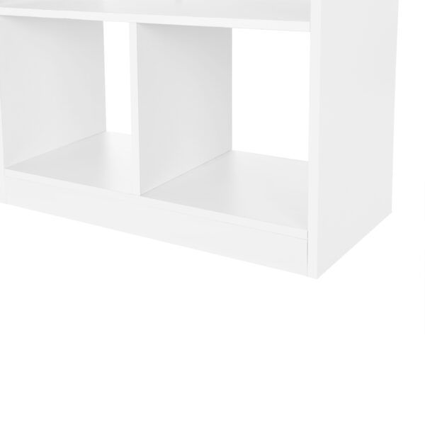 Bookshelf, Wooden Bookcase with Open Cubbies, Free Standing - Image 5