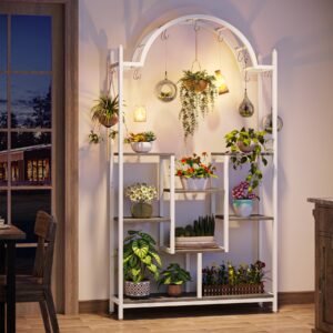 Tribesigns de plantadores de flores -para o interior 5 andares de 190 cm de altura