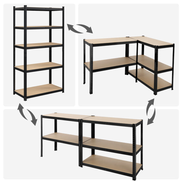 Prateleira metálica de 5 níveis para armazenamento | SONGMICS | 180 x 90 x 40 cm | preto | GLR040B01. - Image 6