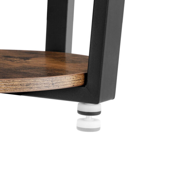 Mesa lateral redonda com estrutura de aço para sala de estar | VASAGLE | 50 x 36 x 57 cm | antique|black | LET57X. - Image 5