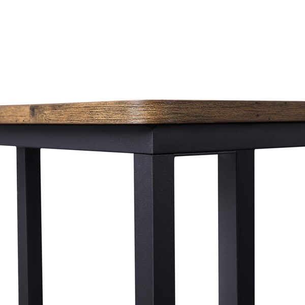 Mesa de apoio de estilo industrial com moldura de aço e rodas | VASAGLE | 50 x 35 x 60 cm | antigo | LNT50X. - Image 5