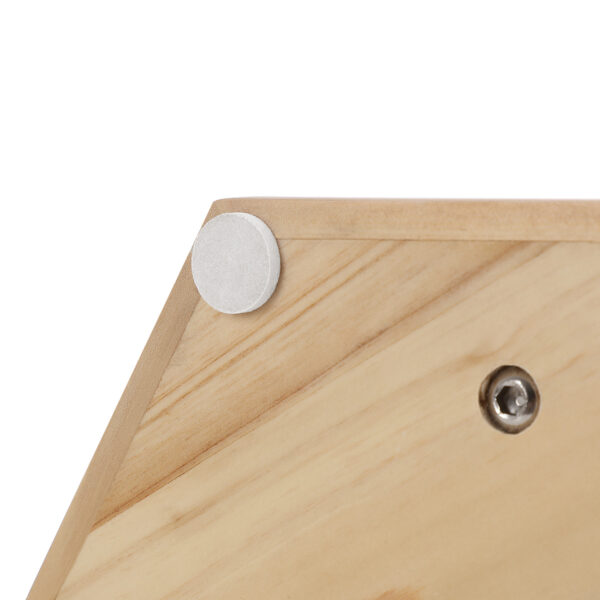 Suporte organizador de joias de metal e madeira com base hexagonal | SONGMICS | 20,5 x 18 x 36 cm | natural | JJS03NW. - Image 4