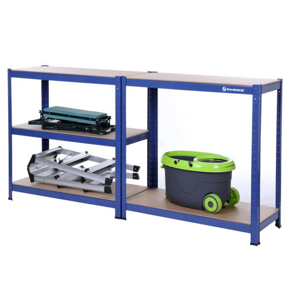 Estante metálica de 5 prateleiras para arrumação. | SONGMICS | 150 x 75 x 30 cm | azul | GLR30Q. - Image 7
