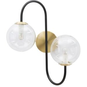 CANDEEIRO DE PAREDE FERRO PRETO CM 36x24x45