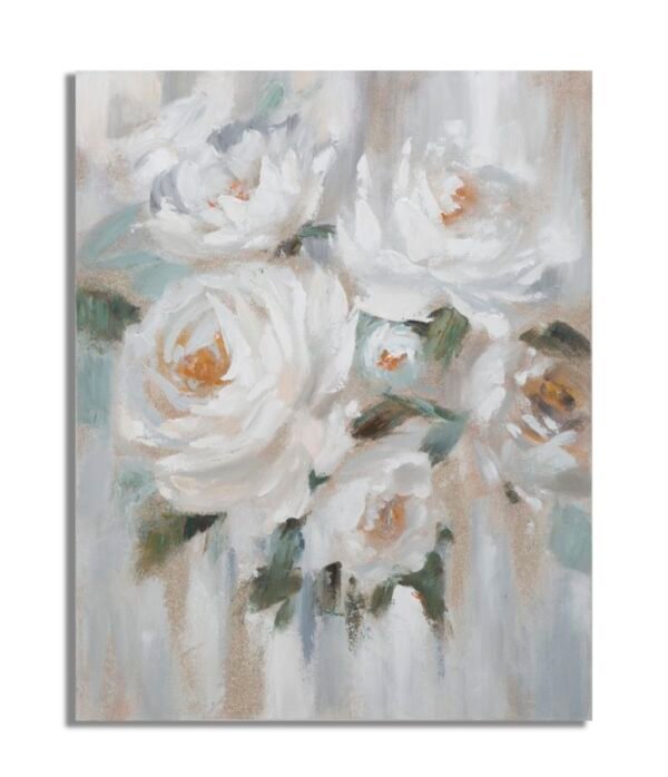 PINTURA EM TELA CREM FLOR CM 
80X3,7X100