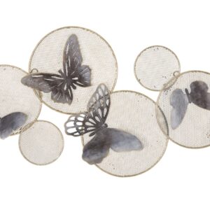 PAINEL DE FERRO BORBOLETA ESCURO CM 66X5X38