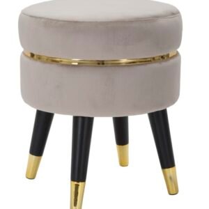 BANCO PARIS CINZA/DOURADO CM Ø 35X40,5