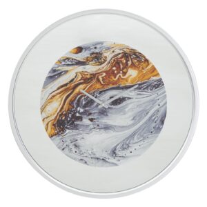 RELÓGIO DE PAREDE ESPELHO CINZA CM Ø 60X5