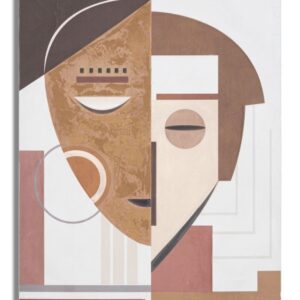 PINTURA EM TELA FACE ÉTNICA 60X2,7X80 CM