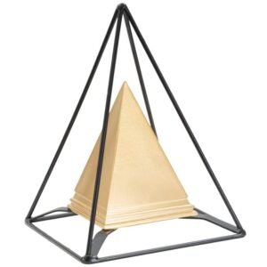 PIRÂMIDE DE OURO C/FERRO CM 15X15X21