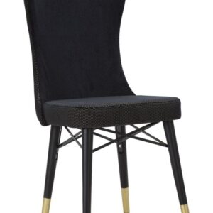 CONJUNTO DE CADEIRA MIMOZA PRETA 2PCS CM 40X65X99