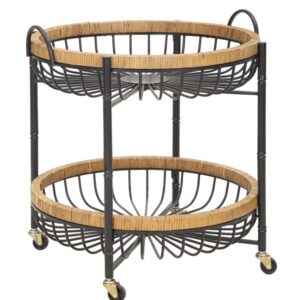 CARRINHO CEBU COM CESTO DUPLO COM RODAS 57X55,5X62,5 CM