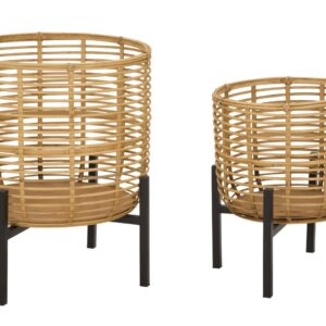 P/PAR POTES RATTAN CM Ø 41X47-33X39
