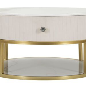 MESA DE CENTRO CREME MONTPELLIER Ø 75X36 CM