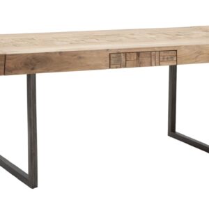 MESA DE JANTAR MUMBAI ALL.CM 160X90X77-COMPRIMENTO TOTAL 240 (NICOLITICA ACÁCIA)