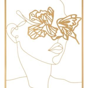 PAINEL DE FERRO FACE DOURADO 60X1X80 CM