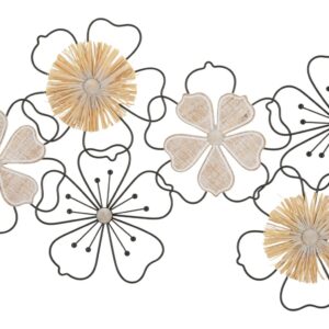 PAINEL DE FERRO E MADEIRA 75X3,5X42 CM