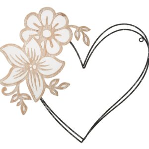 PAINEL FERRO E MADEIRA CORAÇÃO CM 50X2X45 MIN 2