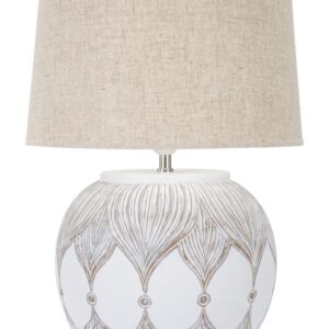 LÂMPADA DE MESA ROTATIVA DE RESINA. ATENAS CM Ø 38X59