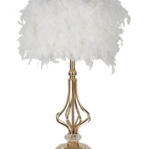 CANDEEIRO DE MESA TARTY BRANCO Ø 25X54 CM