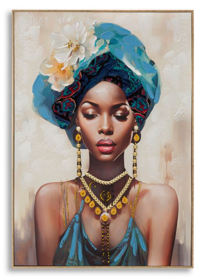 PINTURA EM TELA COM MOLDURA AYDA -B- CM 72X4,5X102