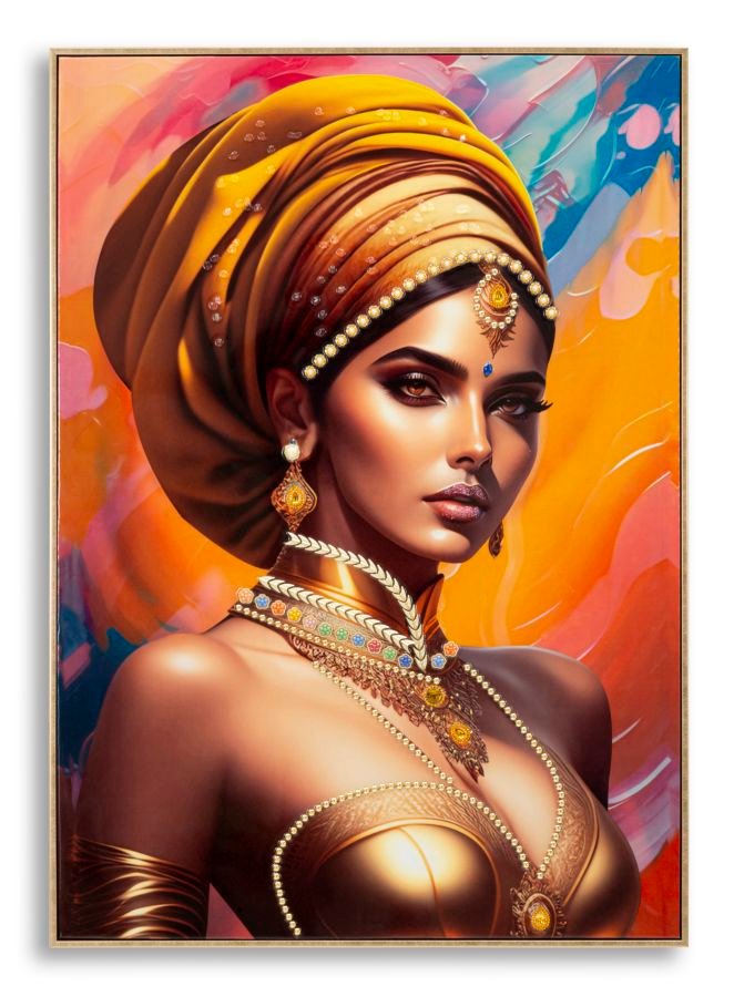 PINTURA EM TELA COM MOLDURA SAMIRA -A- 72X4,5X102 CM