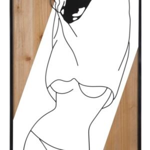 PAINEL DE PAREDE TIRA -B- FERRO E MADEIRA CM 50X2X90