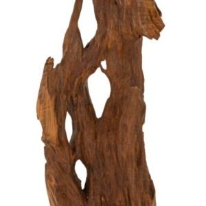 ESCULTURA AKAR EM TECA RECICLADA CM 18X13X55 (PEÇAS ÚNICAS - NÃO SUBSTITUÍDAS EM SÉRIE)