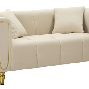 SOFÁ ALMA CREME COM ALMOFADAS CM 155X81X71