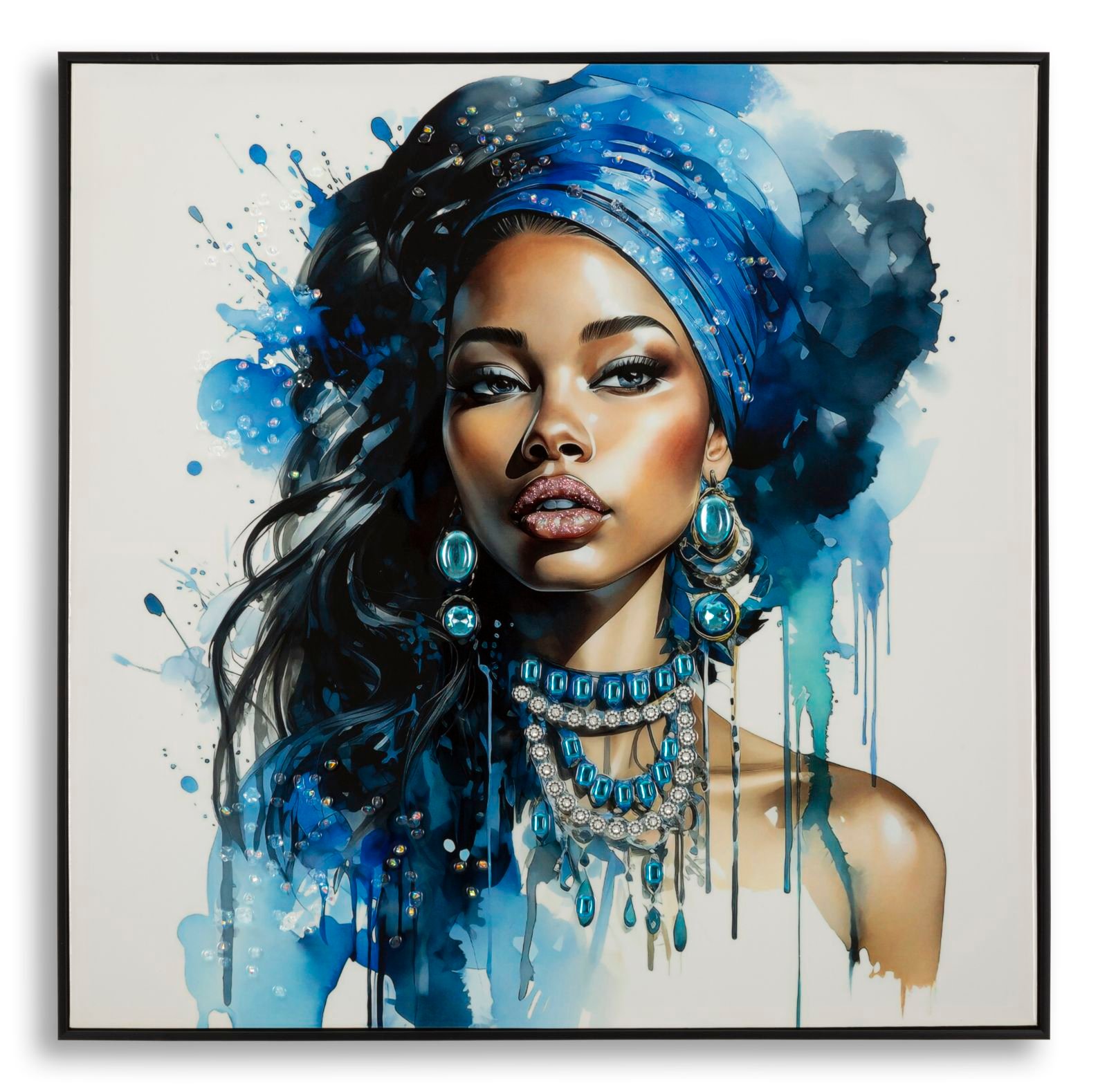 PINTURA SOBRE TELA LACADA ALTEA -A- C/MOLDURA 82X4X82 CM